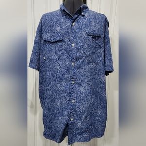 VV men's blue Harbor button down shirt size Large